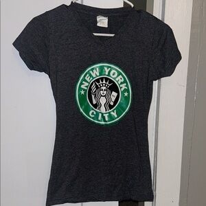 New York City Starbucks Vneck Tee